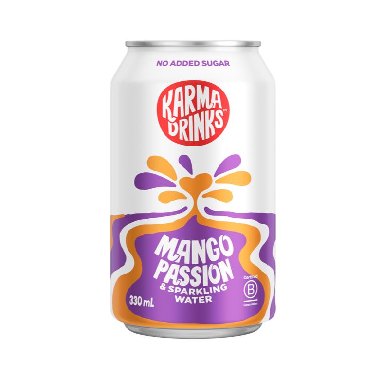 NEW!!! Mango+ Passionfruit & Sparkling Water - 330ml cans 24pk